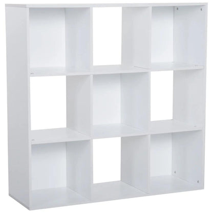 HOMCOM 3-tier 9 Cubes Storage Unit Particle Board Cupboard Bookcase Organiser Home Office Shelves Additional View 11