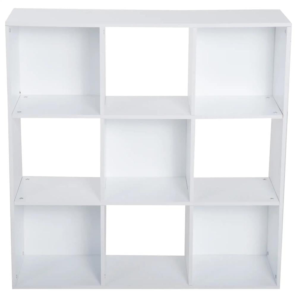 HOMCOM 3-tier 9 Cubes Storage Unit Particle Board Cupboard Bookcase Organiser Home Office Shelves Additional View 20