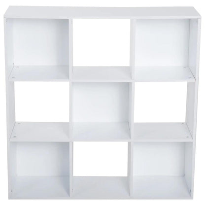 HOMCOM 3-tier 9 Cubes Storage Unit Particle Board Cupboard Bookcase Organiser Home Office Shelves Additional View 20