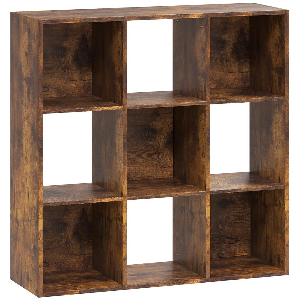 HOMCOM 3-tier 9 Cubes Storage Unit Particle Board Cupboard Bookcase Organiser Home Office Shelves Additional View 21