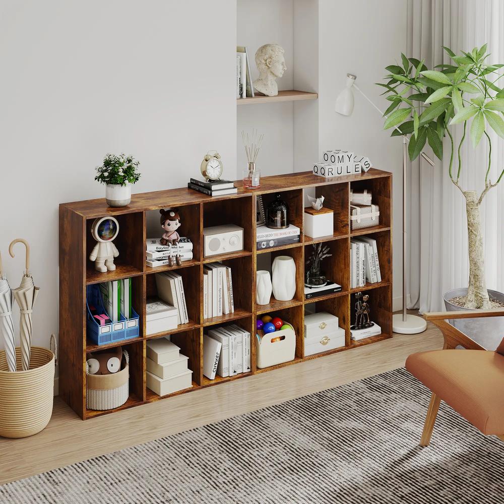HOMCOM 3-tier 9 Cubes Storage Unit Particle Board Cupboard Bookcase Organiser Home Office Shelves Additional View 28