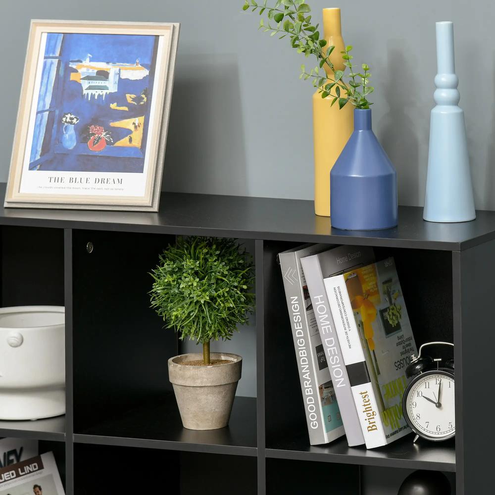 HOMCOM 3-tier 9 Cubes Storage Unit Particle Board Cupboard Bookcase Organiser Home Office Shelves Additional View 8