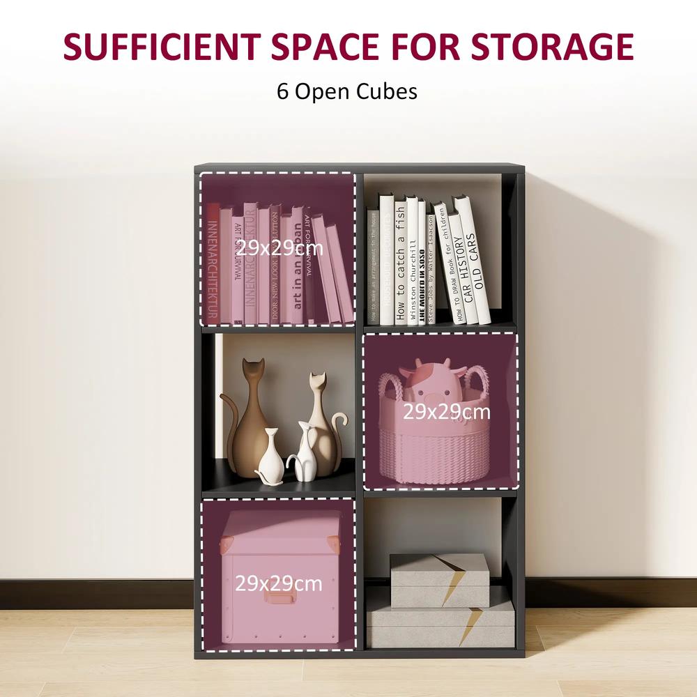 HOMCOM 6-Cube Bookshelf Additional View 4