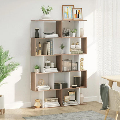 HOMCOM Bookcase, S-Shaped Wooden Bookshelf, 5/6 Tiers Freestanding Storage Shelf, Home Office Decorative Display Stand Rack, 24D x 60W x 184.5H Additional View 28