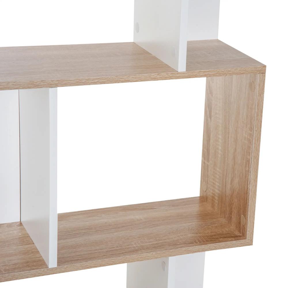 HOMCOM Bookcase, S-Shaped Wooden Bookshelf, 5/6 Tiers Freestanding Storage Shelf, Home Office Decorative Display Stand Rack, 24D x 60W x 184.5H Additional View 32