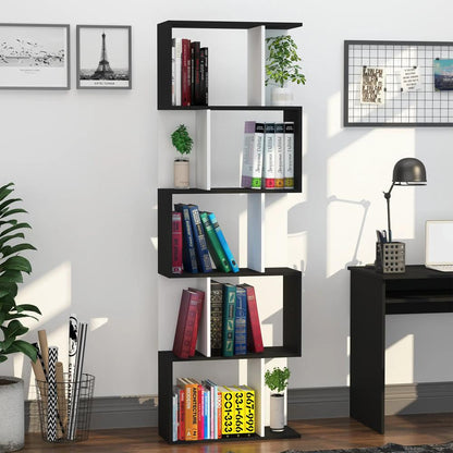 HOMCOM Bookcase, S-Shaped Wooden Bookshelf, 5/6 Tiers Freestanding Storage Shelf, Home Office Decorative Display Stand Rack, 24D x 60W x 184.5H Additional View 18