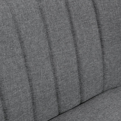 HOMCOM Modern Double Seat Sofa Loveseat Couch 2 Seater Compact Sofa Padded Linen Wood Leg Additional View 19
