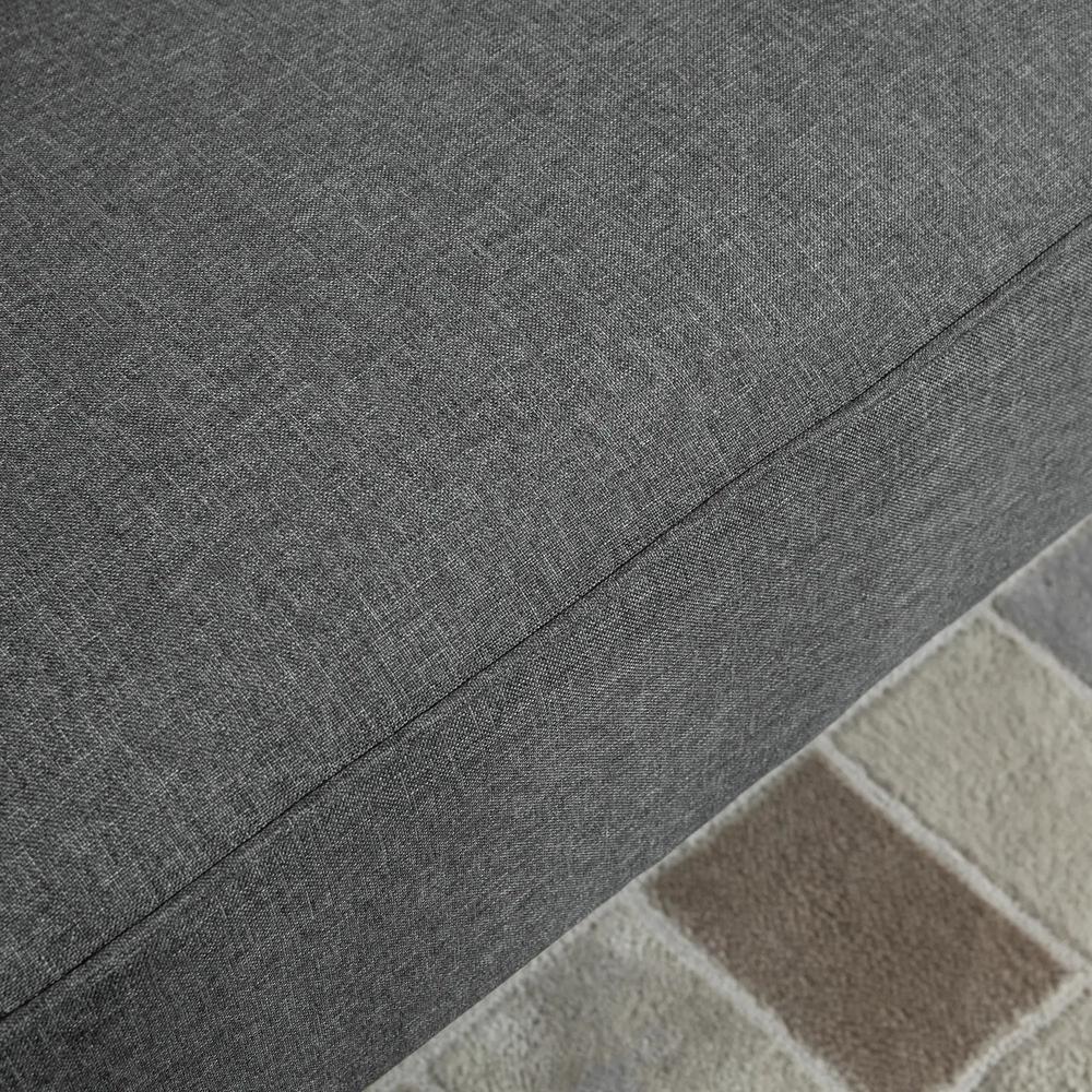 HOMCOM 2 Seater Sofa for Living Room, Modern Linen-Look Fabric Couch, Armless Loveseat Sofa Settee for Bedroom, Dark Grey Additional View 10