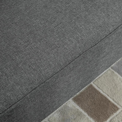 HOMCOM 2 Seater Sofa for Living Room, Modern Linen-Look Fabric Couch, Armless Loveseat Sofa Settee for Bedroom, Dark Grey Additional View 10