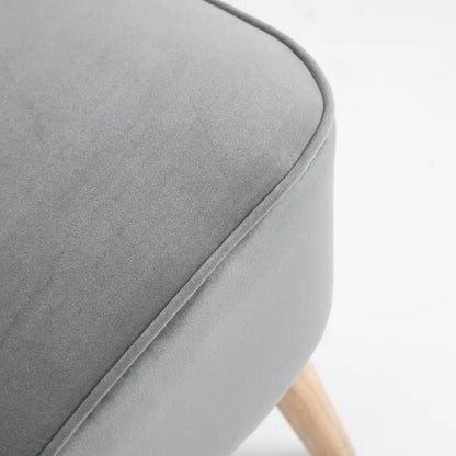 HOMCOM Modern Velvet Double Seat Sofa w/ Wood Frame Foam Padding Soft Comfortable Compact Couch Light Grey Additional View 10