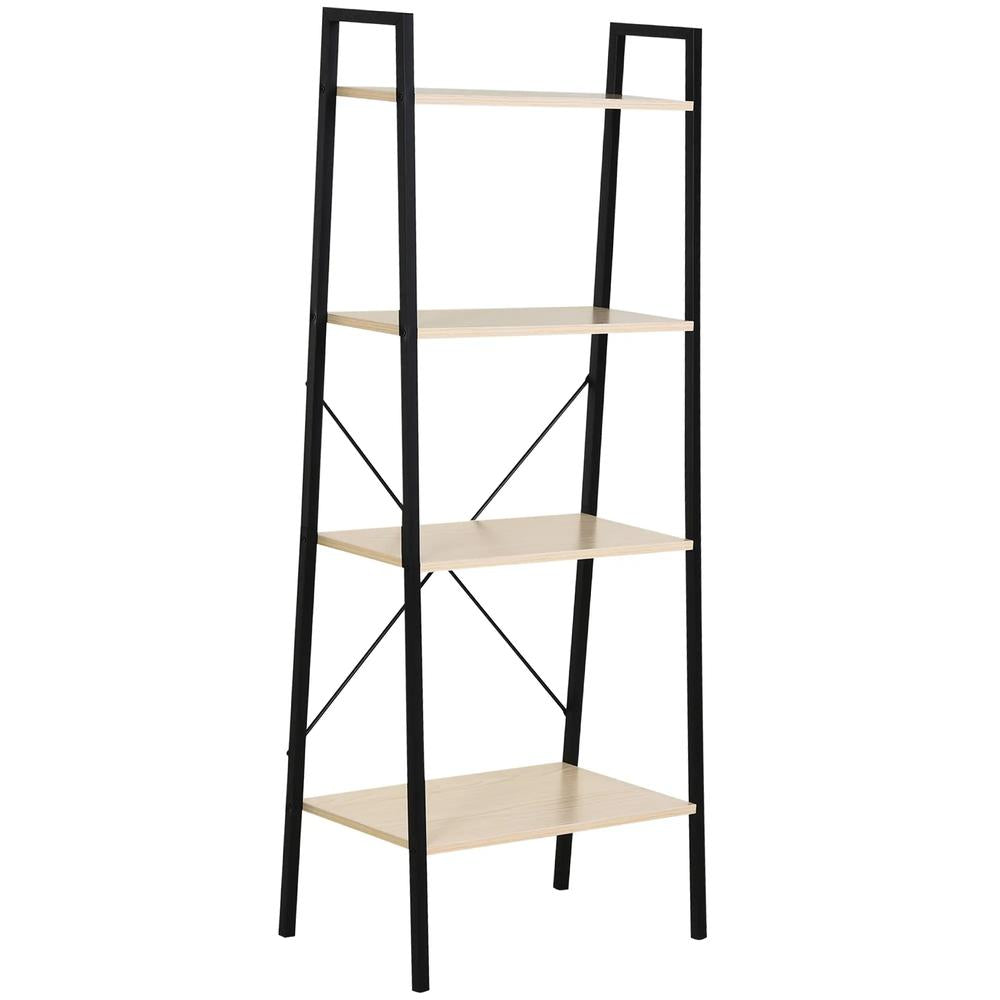 HOMCOM Ladder Shelf, Bookshelf, 4-Tier Industrial Storage Rack for Living Room, Bedroom, Kitchen Additional View 11