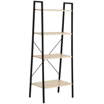 HOMCOM Ladder Shelf, Bookshelf, 4-Tier Industrial Storage Rack for Living Room, Bedroom, Kitchen Additional View 20