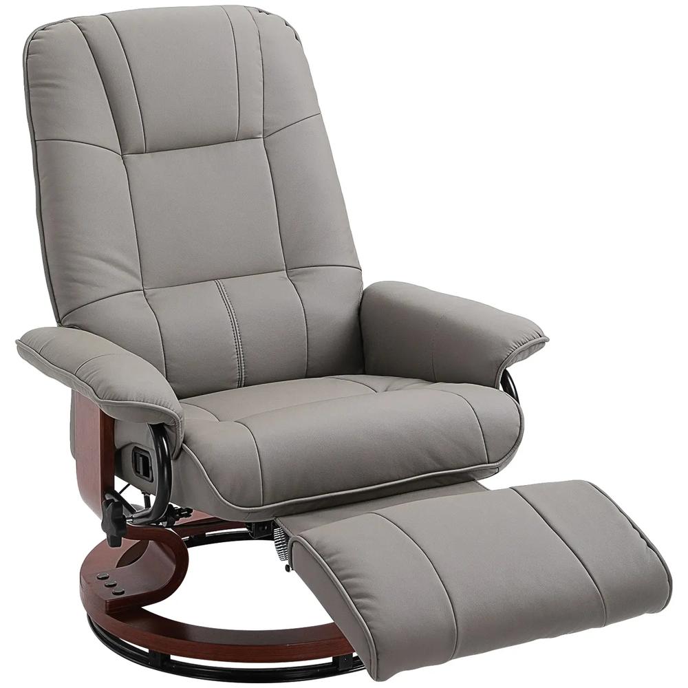 HOMCOM Reclining Swivel Chair, with Footrest 833-621V70 Additional View 11