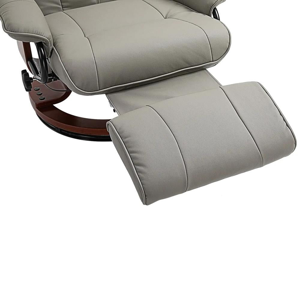 HOMCOM Reclining Swivel Chair, with Footrest 833-621V70 Additional View 18