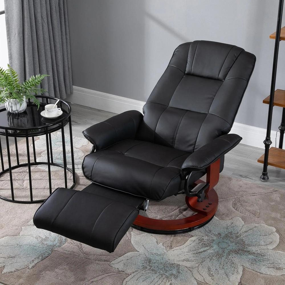 HOMCOM Reclining Swivel Chair, with Footrest 833-621V70 Additional View 2
