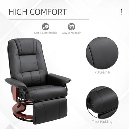 HOMCOM Reclining Swivel Chair, with Footrest 833-621V70 Additional View 6