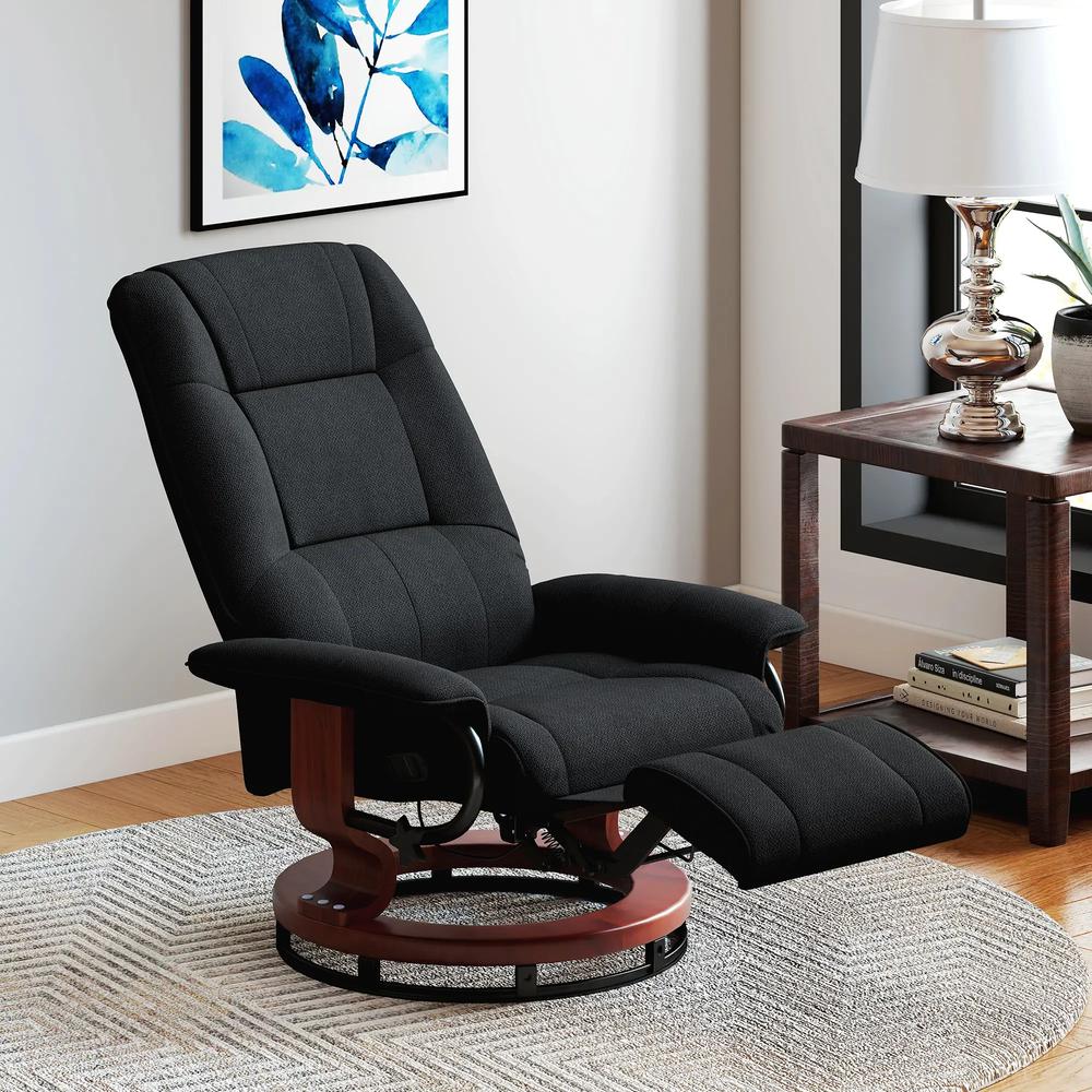HOMCOM Reclining Swivel Chair, with Footrest 833-621V71 Additional View 15