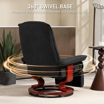 HOMCOM Reclining Swivel Chair, with Footrest 833-621V71 Additional View 18
