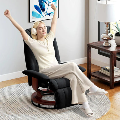 HOMCOM Reclining Swivel Chair, with Footrest 833-621V71 Additional View 20
