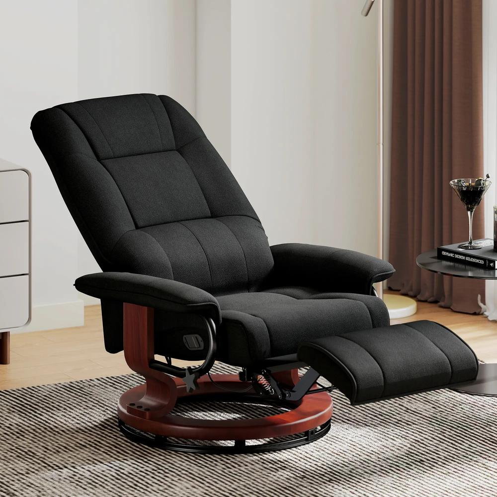 HOMCOM Reclining Swivel Chair, with Footrest 833-621V71 Additional View 22