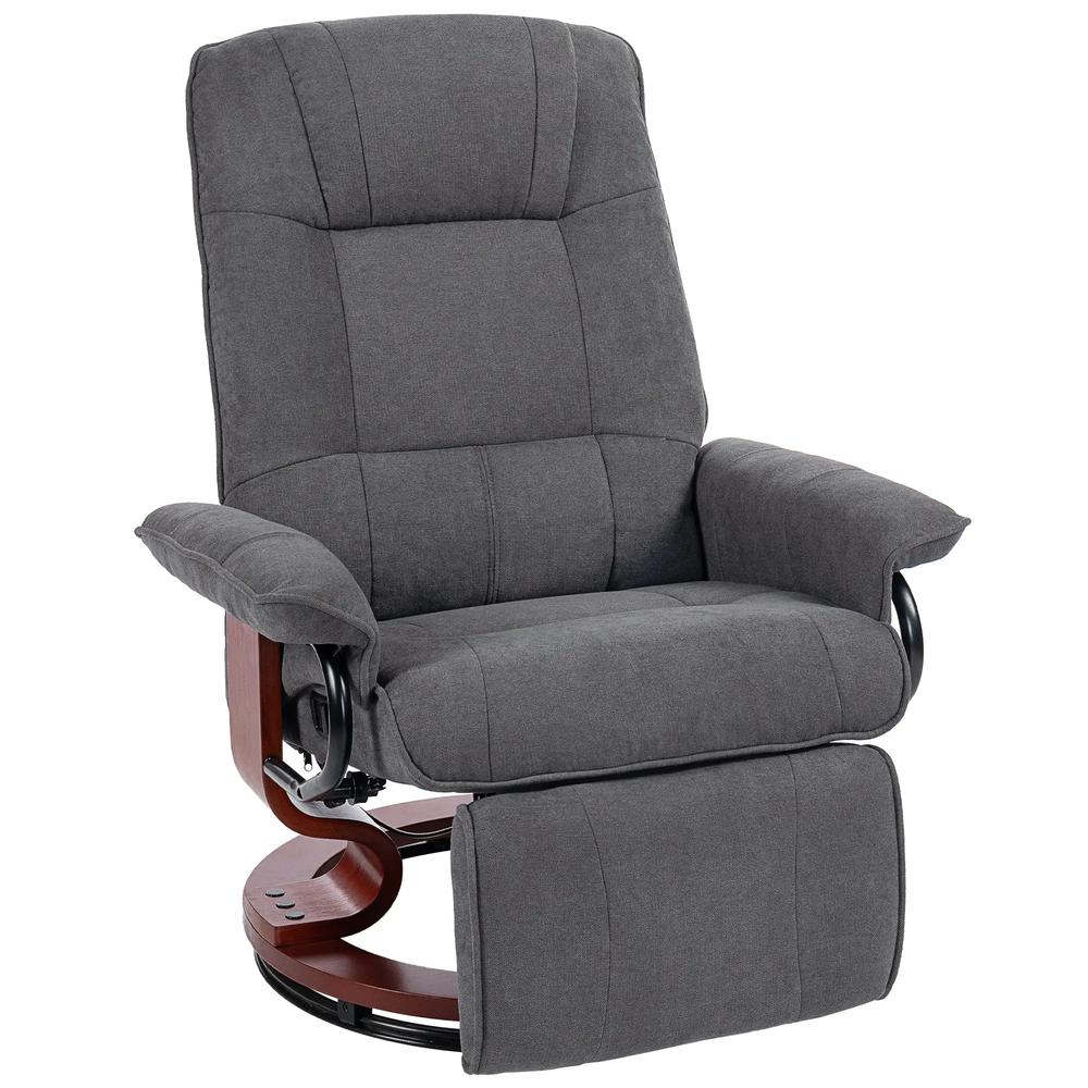 HOMCOM Reclining Swivel Chair, with Footrest 833-621V71 Additional View 24