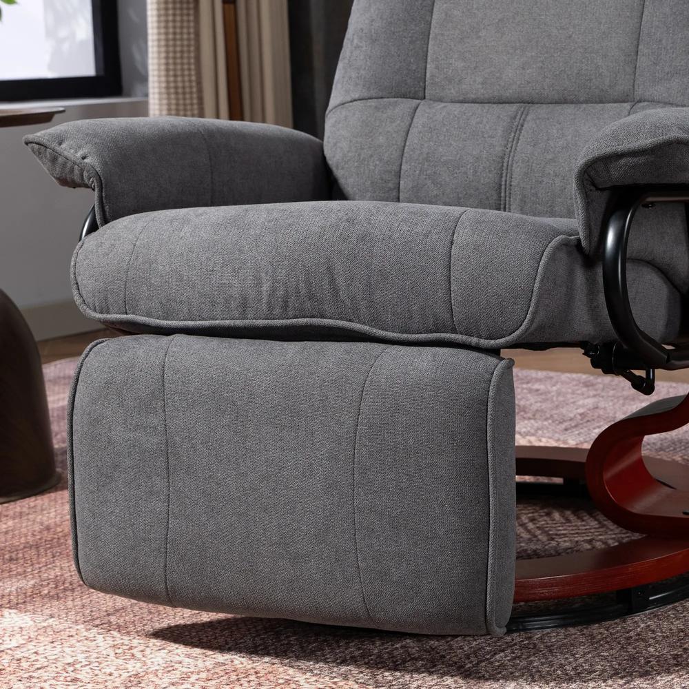 HOMCOM Reclining Swivel Chair, with Footrest 833-621V71 Additional View 33