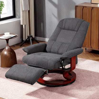 HOMCOM Reclining Swivel Chair, with Footrest 833-621V71 Additional View 36