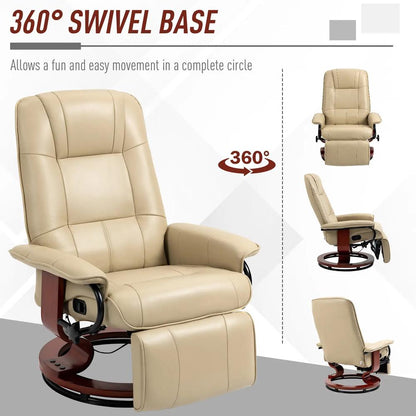 HOMCOM Reclining Swivel Chair, with Footrest 833-621V71 Additional View 5