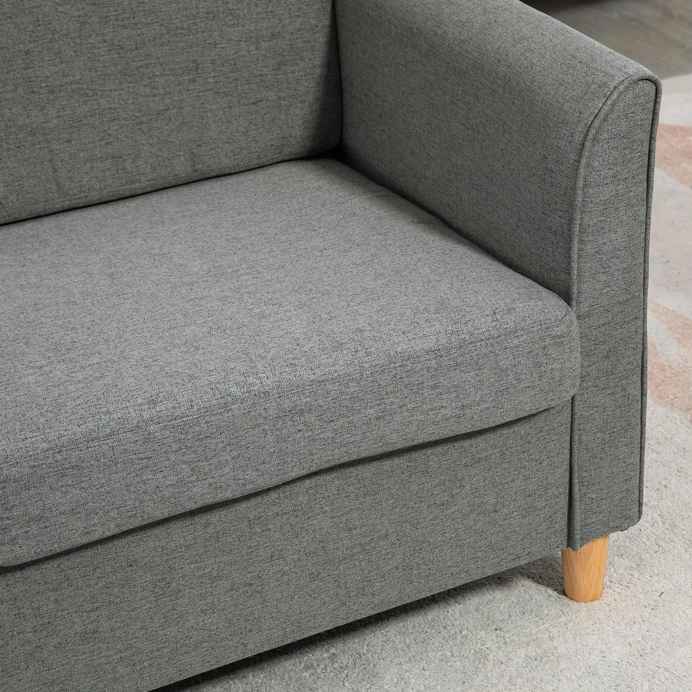 HOMCOM Compact Loveseat Sofa, Modern 2 Seater Sofa for Living Room with Wood Legs and Armrests Additional View 19