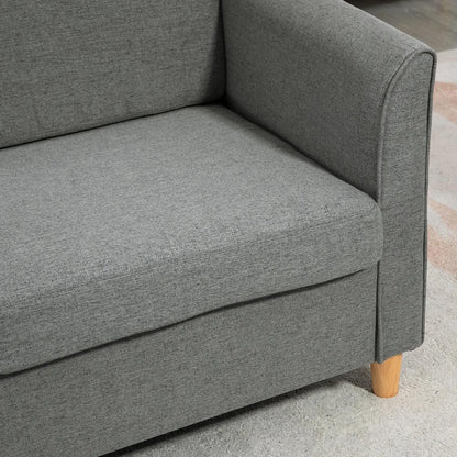 HOMCOM Compact Loveseat Sofa, Modern 2 Seater Sofa for Living Room with Wood Legs and Armrests Additional View 19