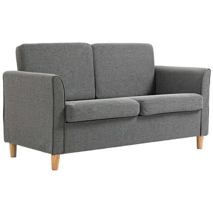 HOMCOM Compact Loveseat Sofa, Modern 2 Seater Sofa for Living Room with Wood Legs and Armrests Additional View 22