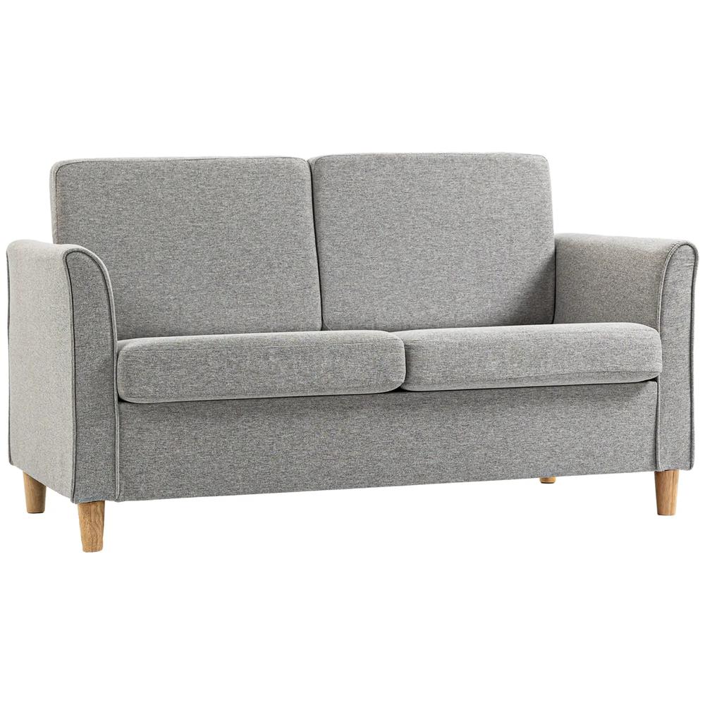 HOMCOM Compact Loveseat Sofa, Modern 2 Seater Sofa for Living Room with Wood Legs and Armrests Additional View 23