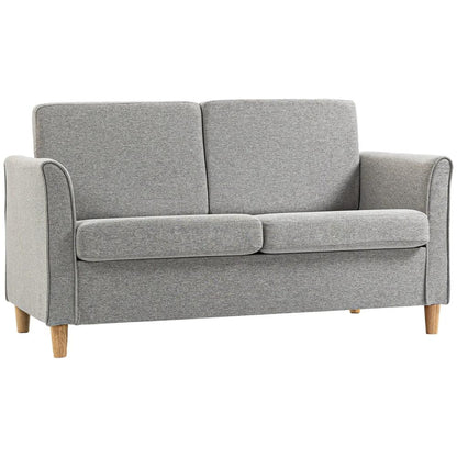 HOMCOM Compact Loveseat Sofa, Modern 2 Seater Sofa for Living Room with Wood Legs and Armrests Additional View 23