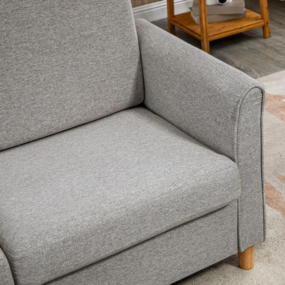 HOMCOM Compact Loveseat Sofa, Modern 2 Seater Sofa for Living Room with Wood Legs and Armrests Additional View 30