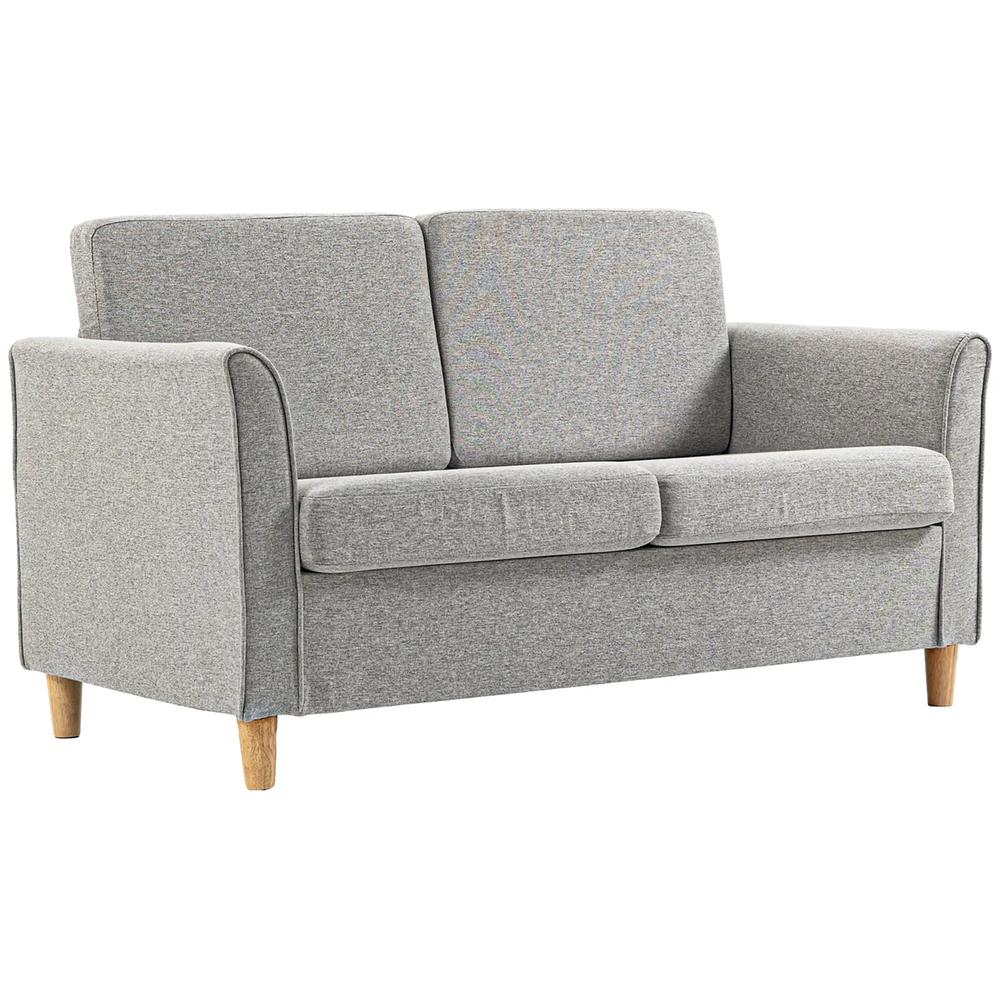 HOMCOM Compact Loveseat Sofa, Modern 2 Seater Sofa for Living Room with Wood Legs and Armrests Additional View 33