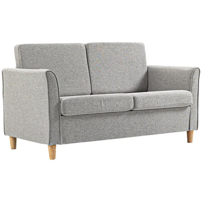 HOMCOM Compact Loveseat Sofa, Modern 2 Seater Sofa for Living Room with Wood Legs and Armrests Additional View 33