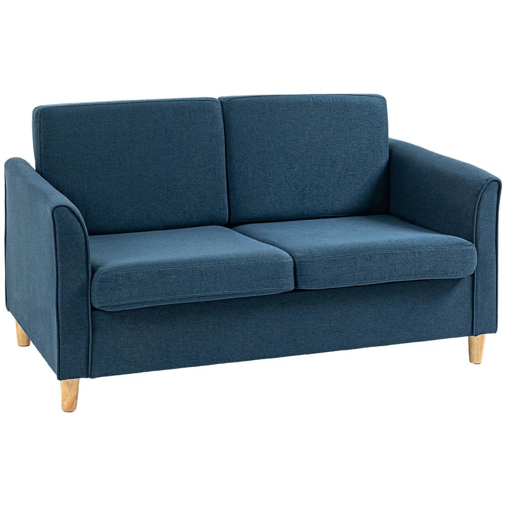 HOMCOM Compact Loveseat Sofa, Modern 2 Seater Sofa for Living Room with Wood Legs and Armrests Additional View 34