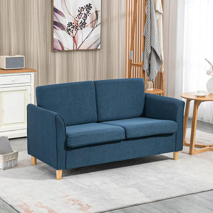 HOMCOM Compact Loveseat Sofa, Modern 2 Seater Sofa for Living Room with Wood Legs and Armrests Additional View 43