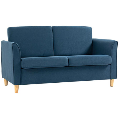 HOMCOM Compact Loveseat Sofa, Modern 2 Seater Sofa for Living Room with Wood Legs and Armrests Additional View 44