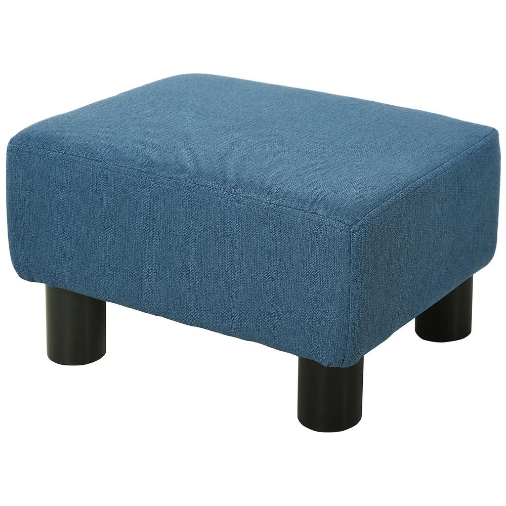 HOMCOM Linen Fabric Footstool Ottoman Cube with 4 Plastic Legs Additional View 12