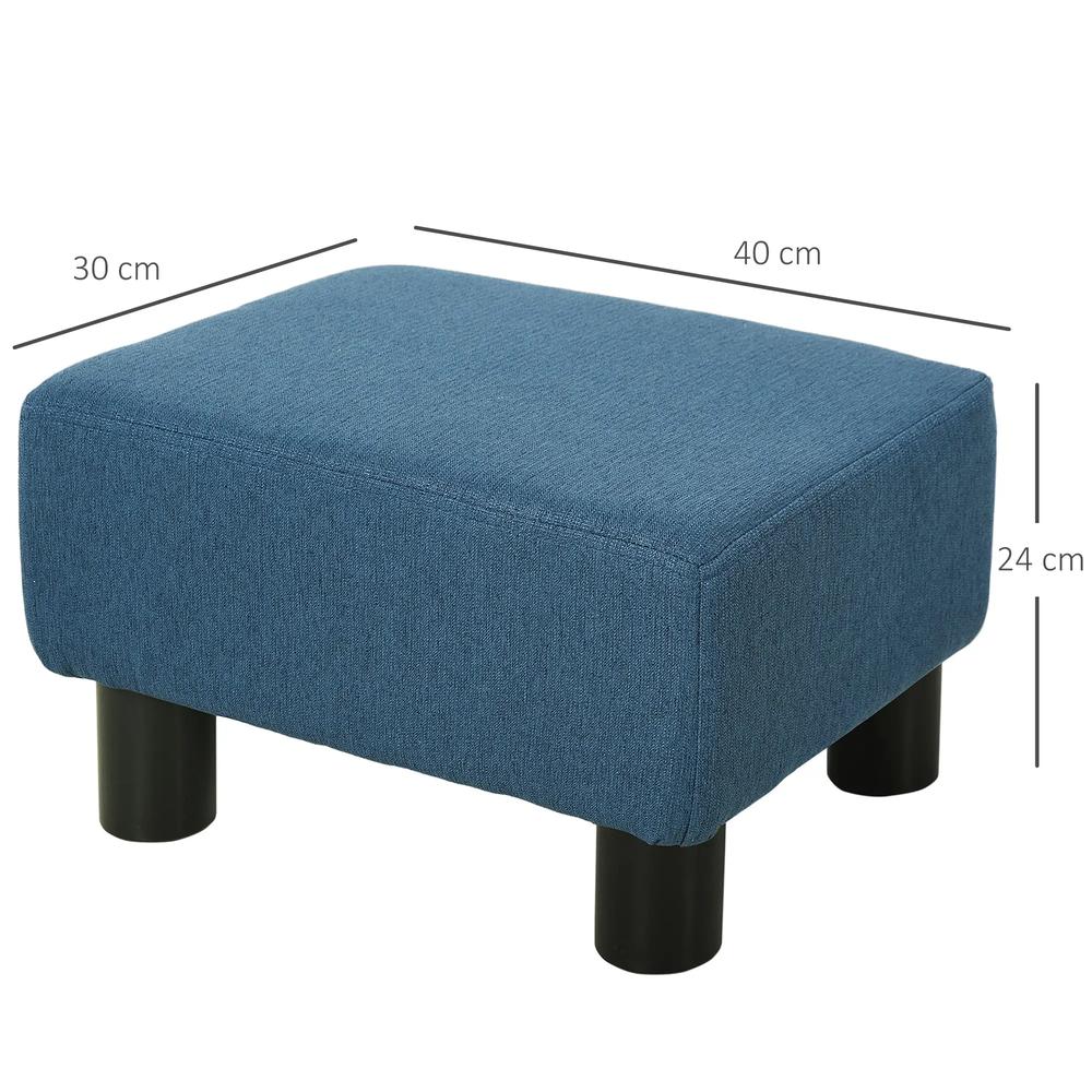 HOMCOM Linen Fabric Footstool Ottoman Cube with 4 Plastic Legs Additional View 14