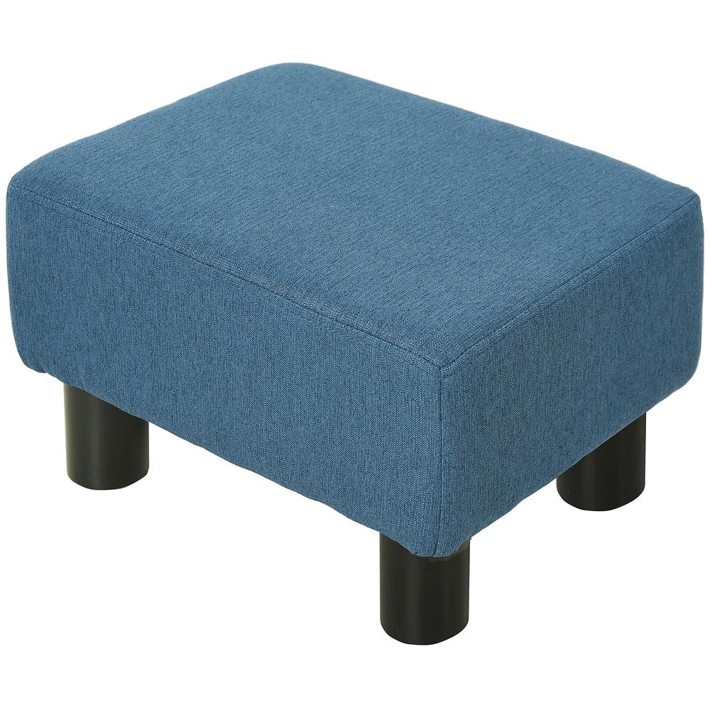 HOMCOM Linen Fabric Footstool Ottoman Cube with 4 Plastic Legs Additional View 22