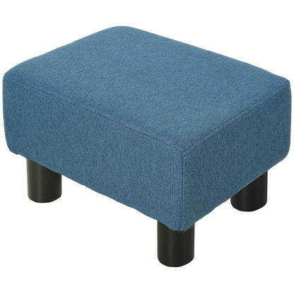 HOMCOM Linen Fabric Footstool Ottoman Cube with 4 Plastic Legs Additional View 22