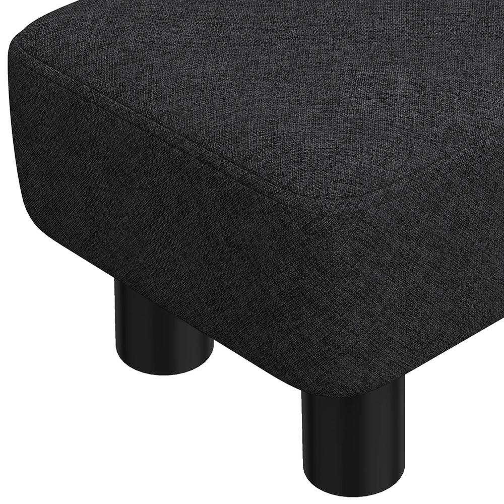 HOMCOM Linen Fabric Footstool Ottoman Cube with 4 Plastic Legs Additional View 31
