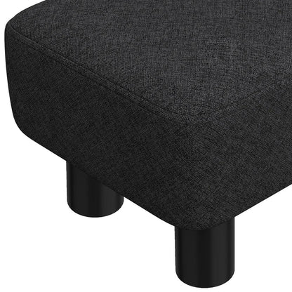 HOMCOM Linen Fabric Footstool Ottoman Cube with 4 Plastic Legs Additional View 31