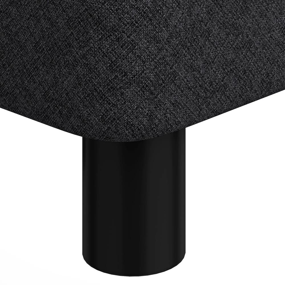 HOMCOM Linen Fabric Footstool Ottoman Cube with 4 Plastic Legs Additional View 32