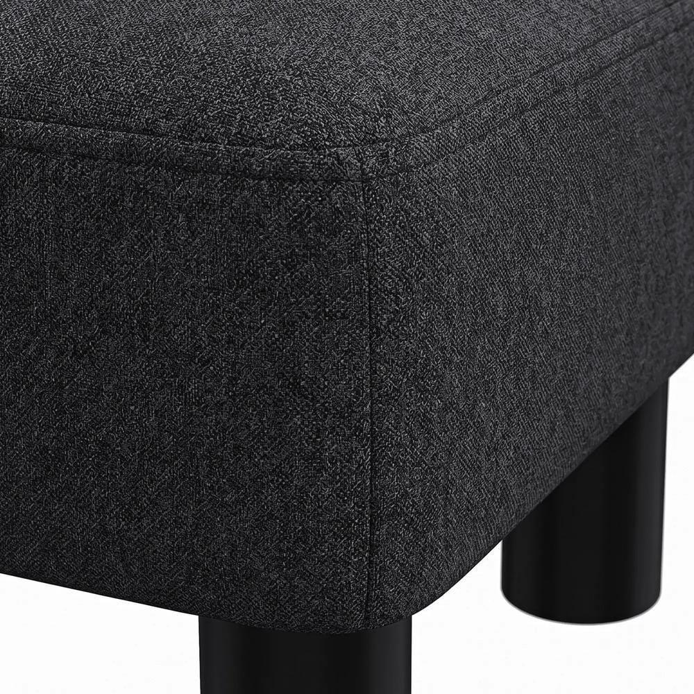 HOMCOM Linen Fabric Footstool Ottoman Cube with 4 Plastic Legs Additional View 33