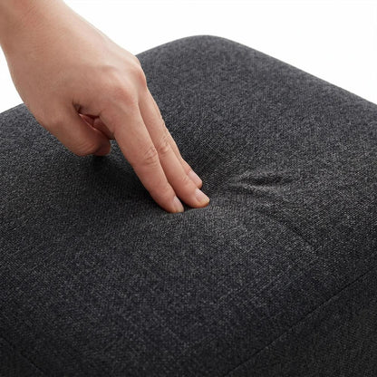 HOMCOM Linen Fabric Footstool Ottoman Cube with 4 Plastic Legs Additional View 34