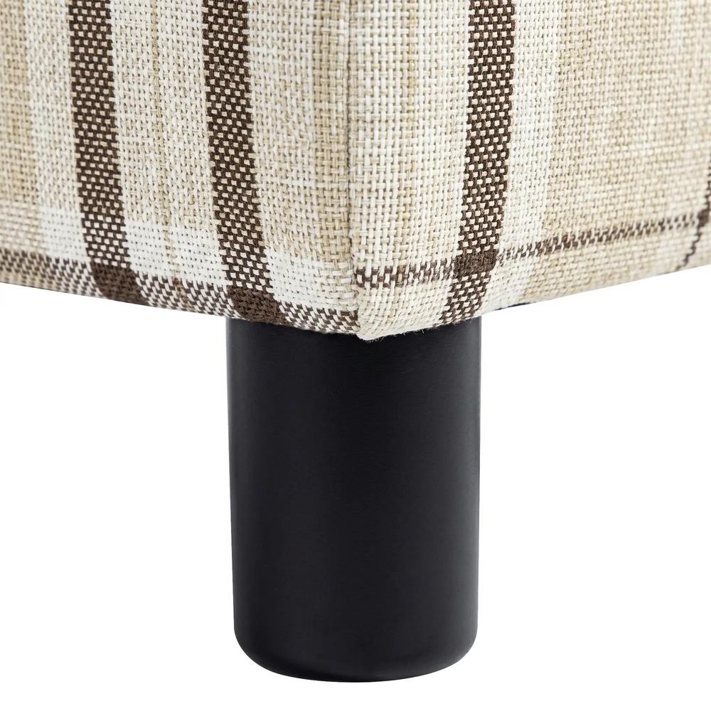 HOMCOM Linen Fabric Footstool Ottoman Cube with 4 Plastic Legs Additional View 47