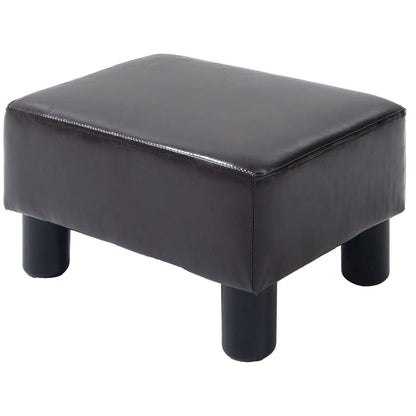 HOMCOM PU Leather Footstool Ottoman Cube with 4 Plastic Legs Additional View 11